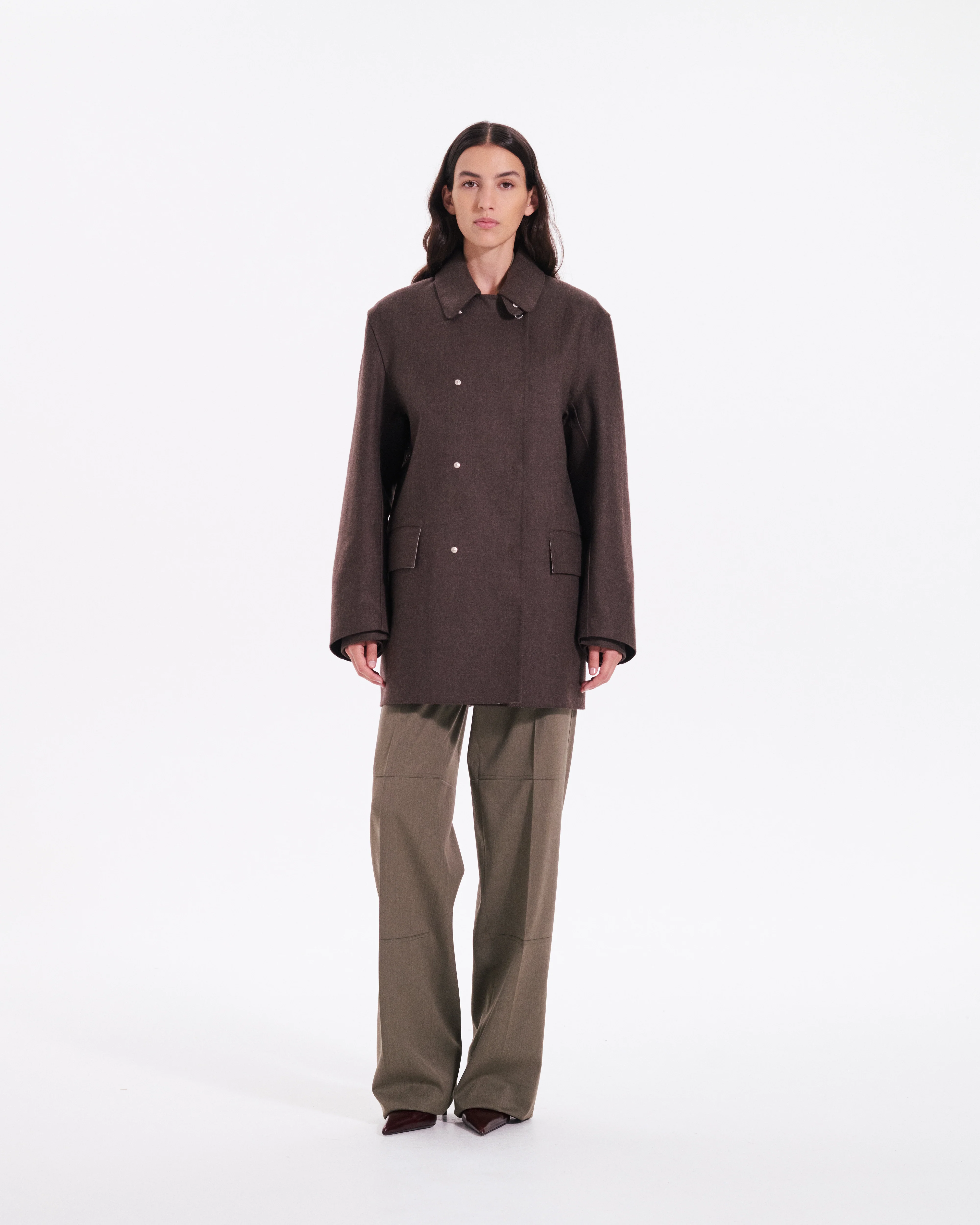 Double Faced Caban Coat - Image 3