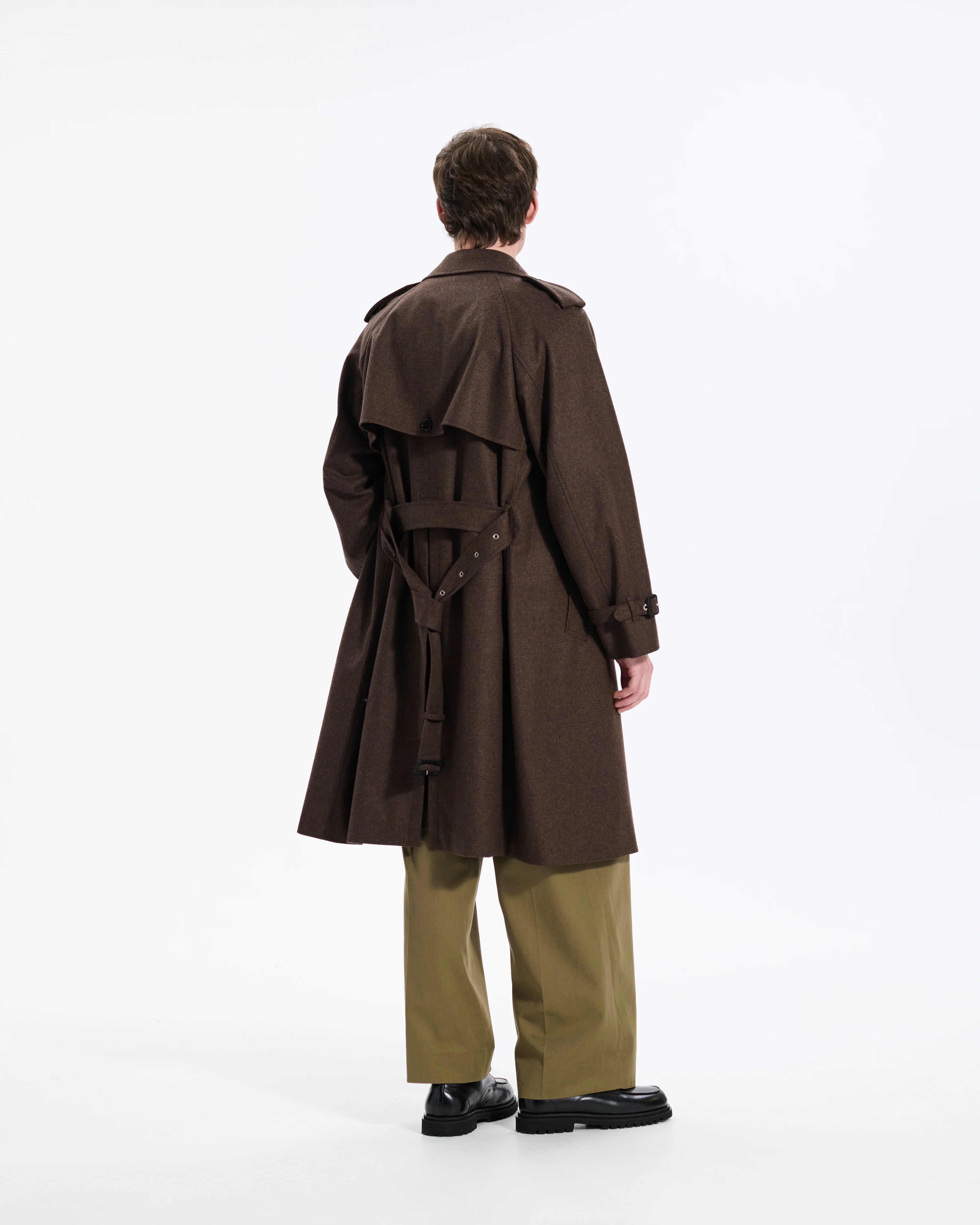 Blanefield Fox Brothers Double Breasted Wool Trench Coat - Image 5