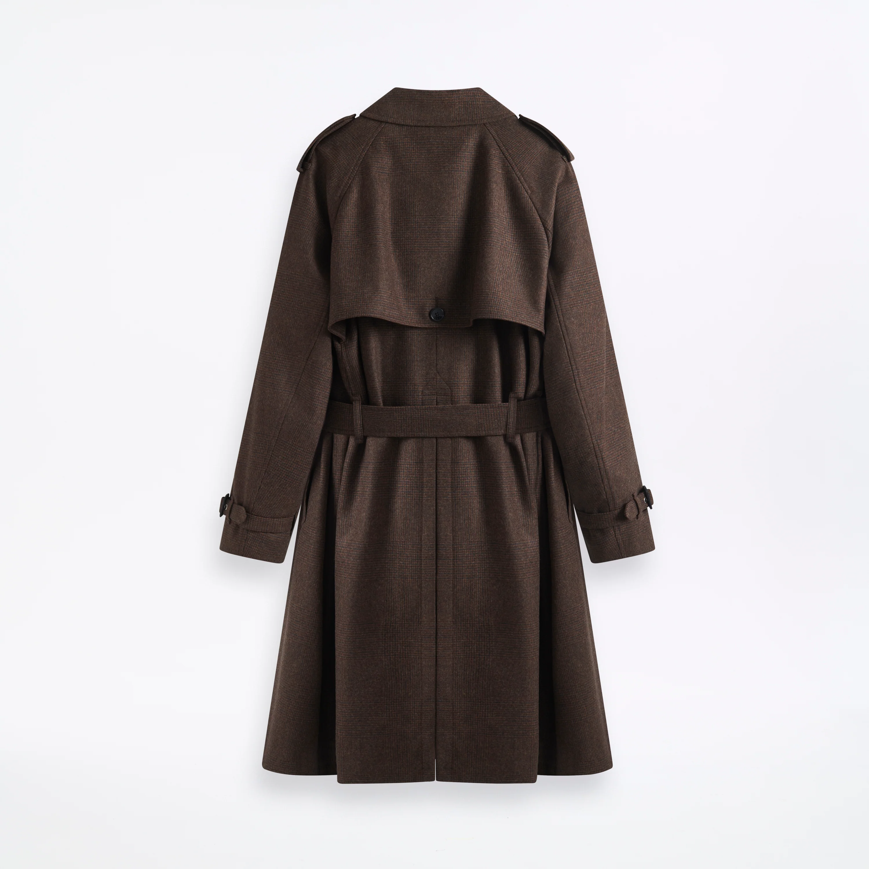 Blanefield Fox Brothers Double Breasted Wool Trench Coat - Image 7