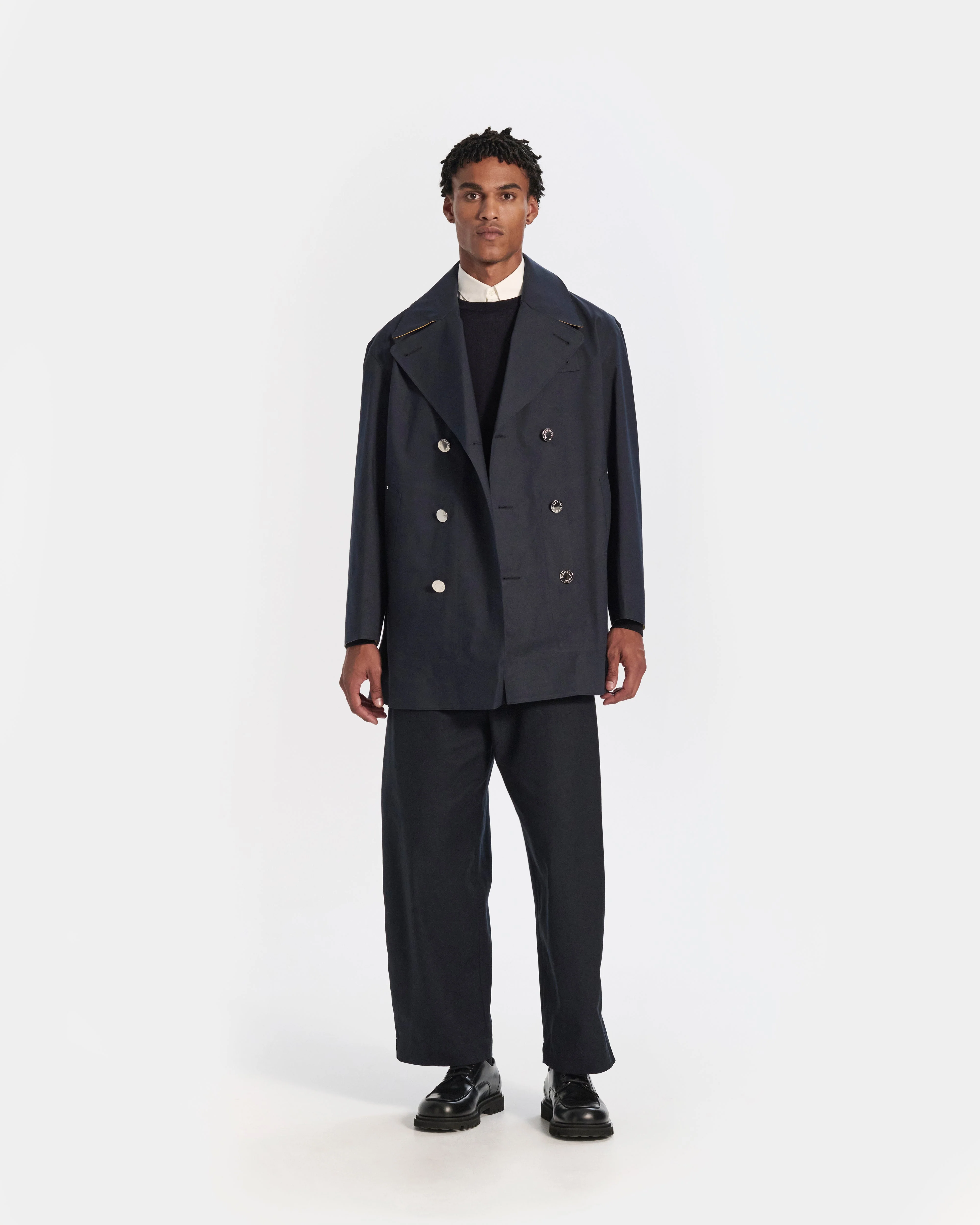 Canonbie Rubberised Double Breasted Coat - Image 3