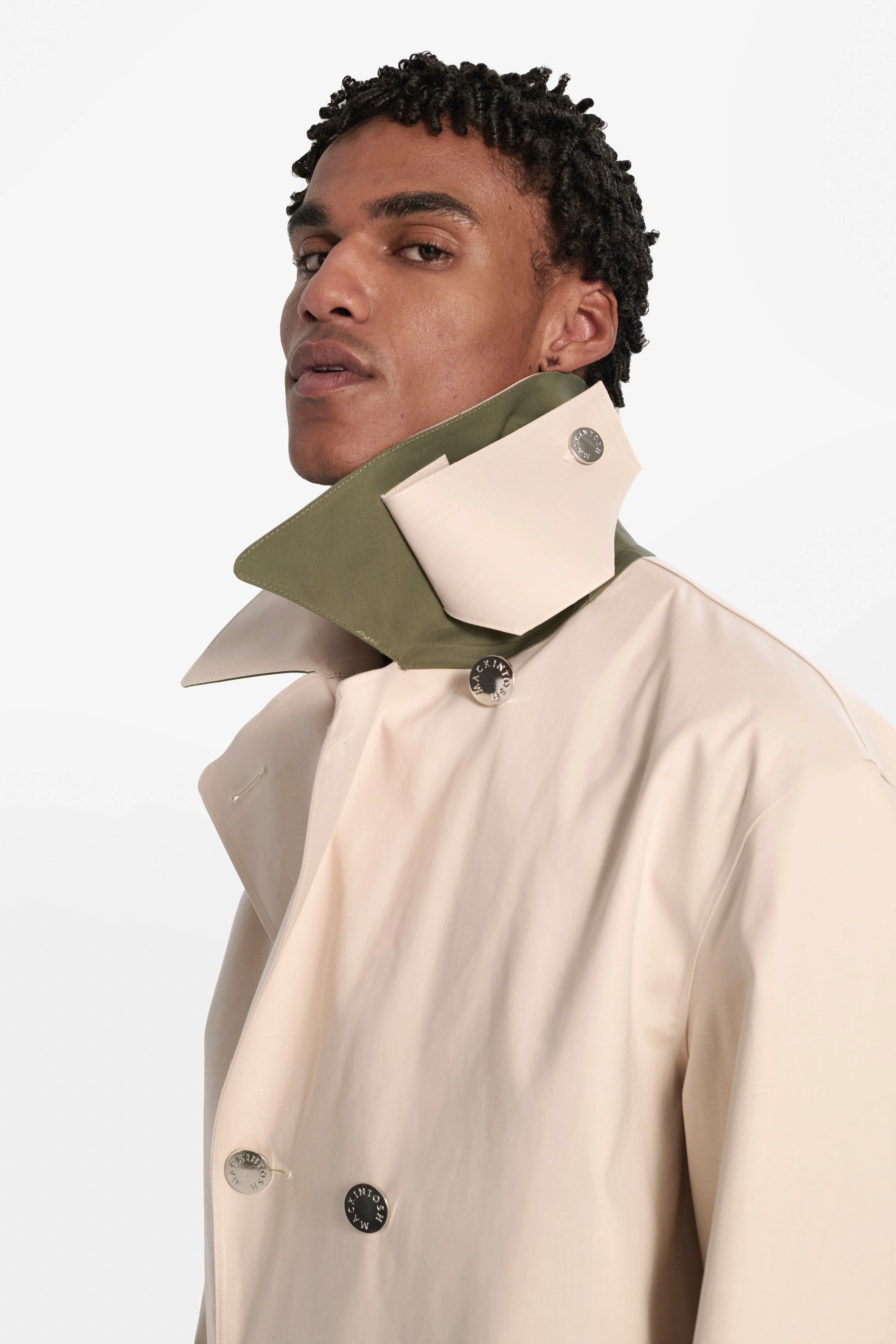 Canonbie Rubberised Double Breasted Coat - Image 7