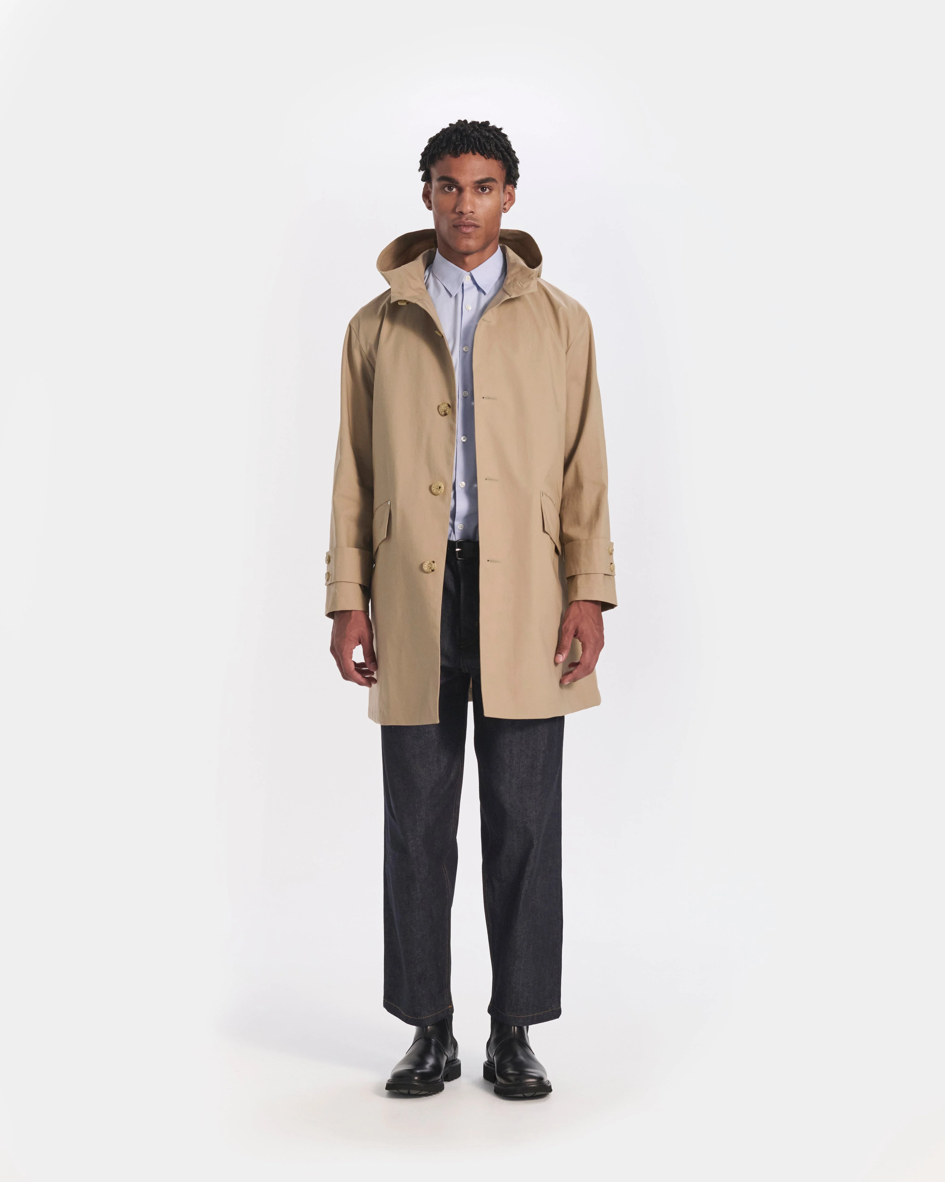 Humbie Raintec Mid Length Hooded Coat - Image 3