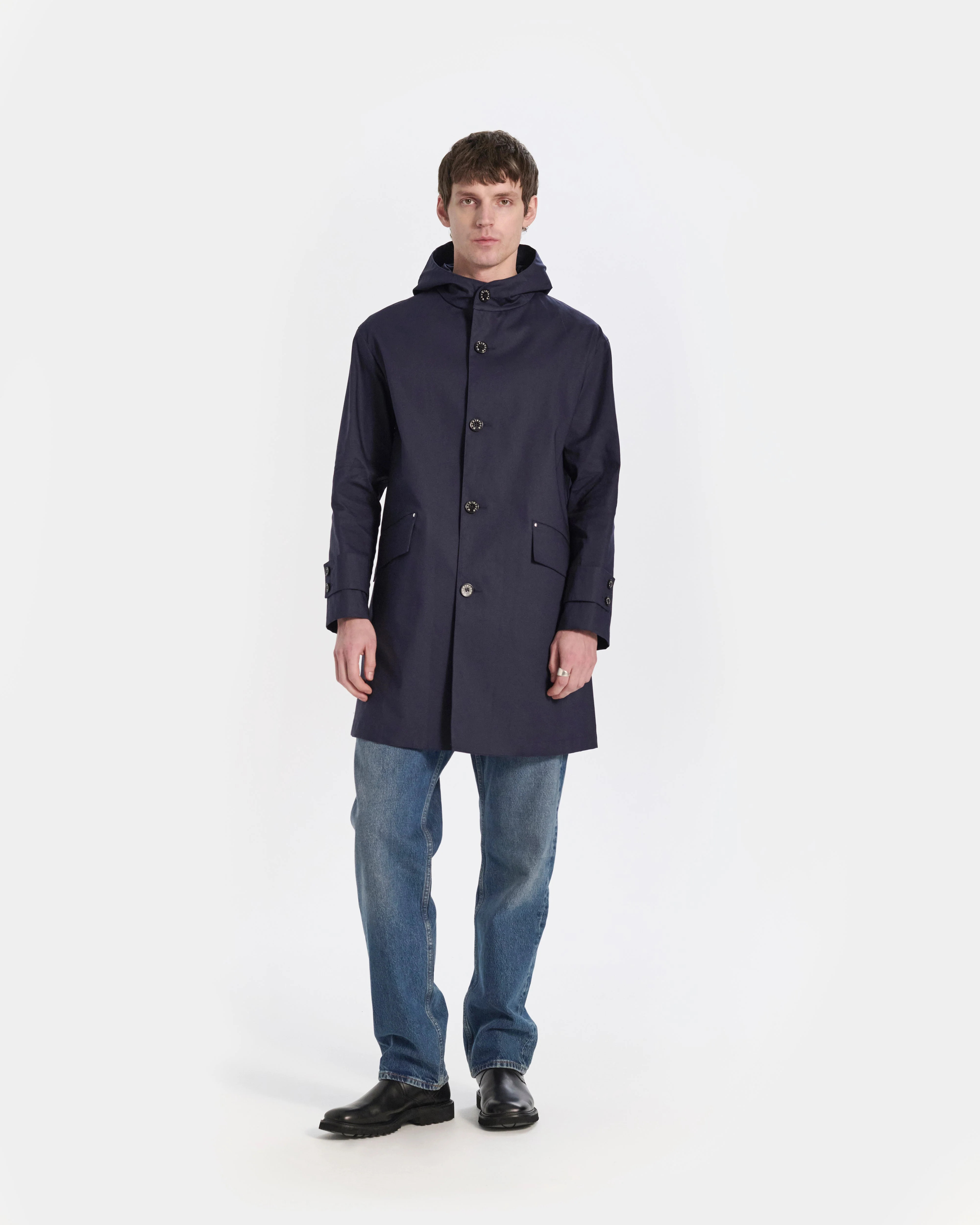 Humbie Raintec Mid Length Hooded Coat - Image 3