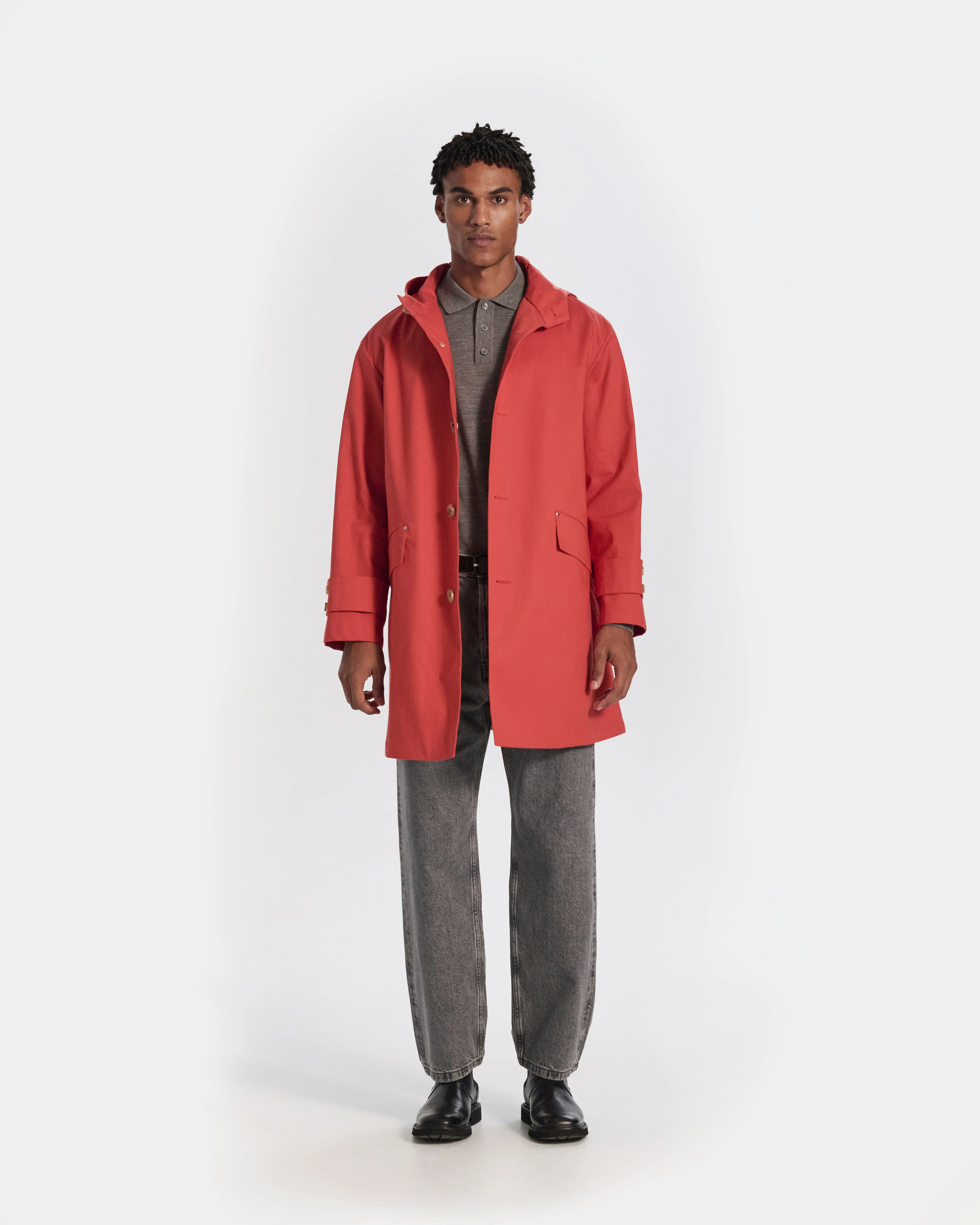 Humbie Raintec Mid Length Hooded Coat - Image 3