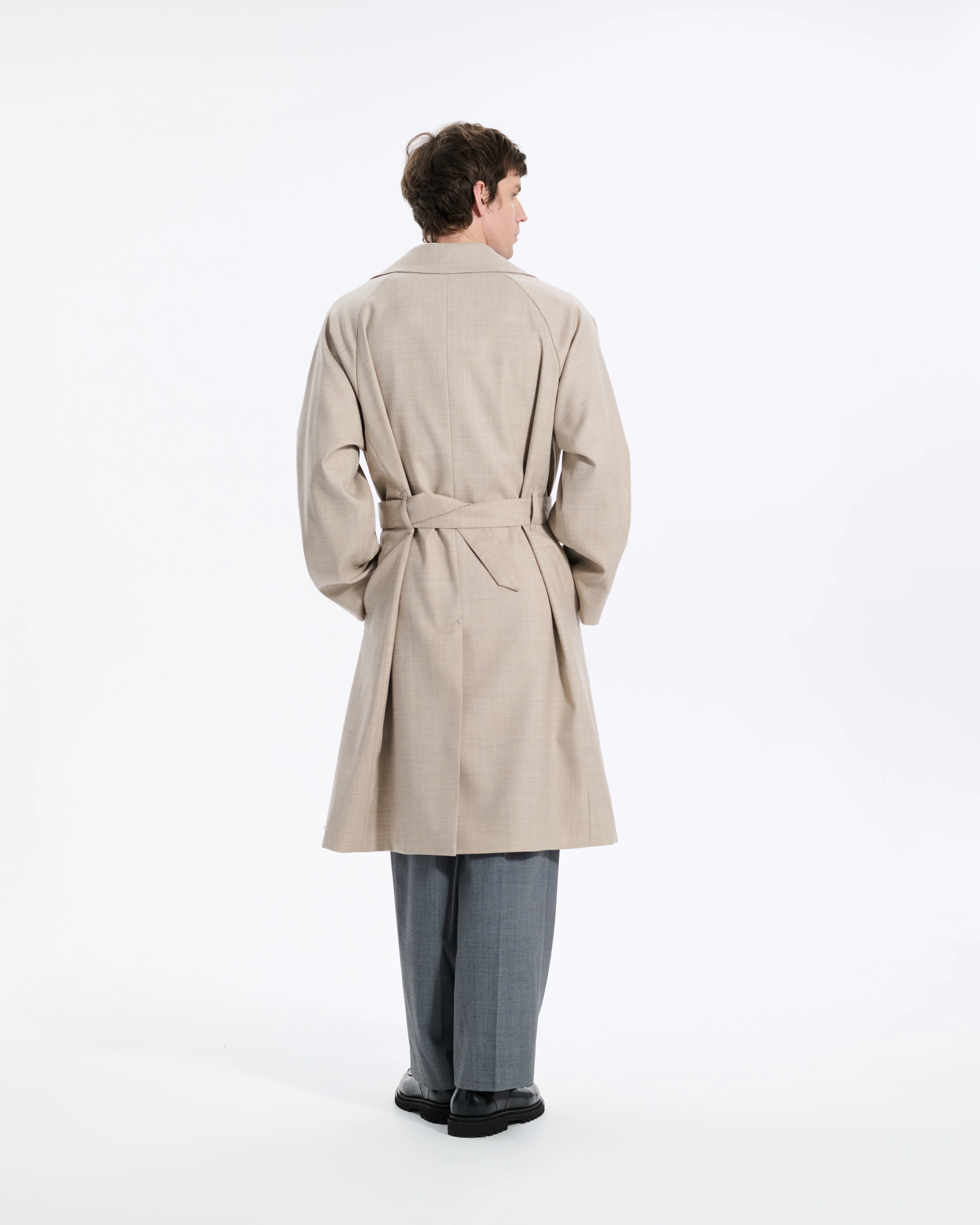 Laggan Belted Wool Gabardine Trench Coat - Image 4