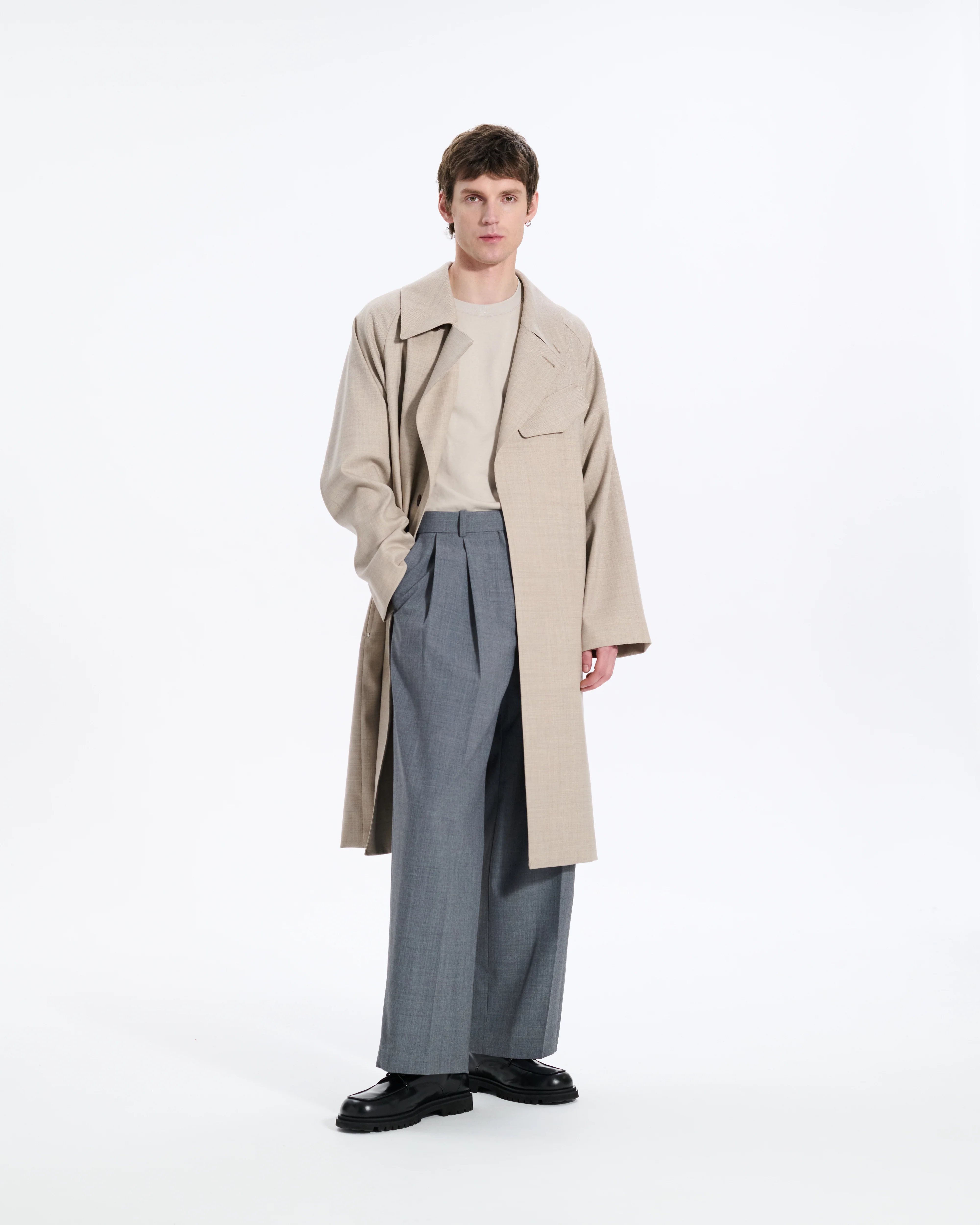 Laggan Belted Wool Gabardine Trench Coat - Image 5