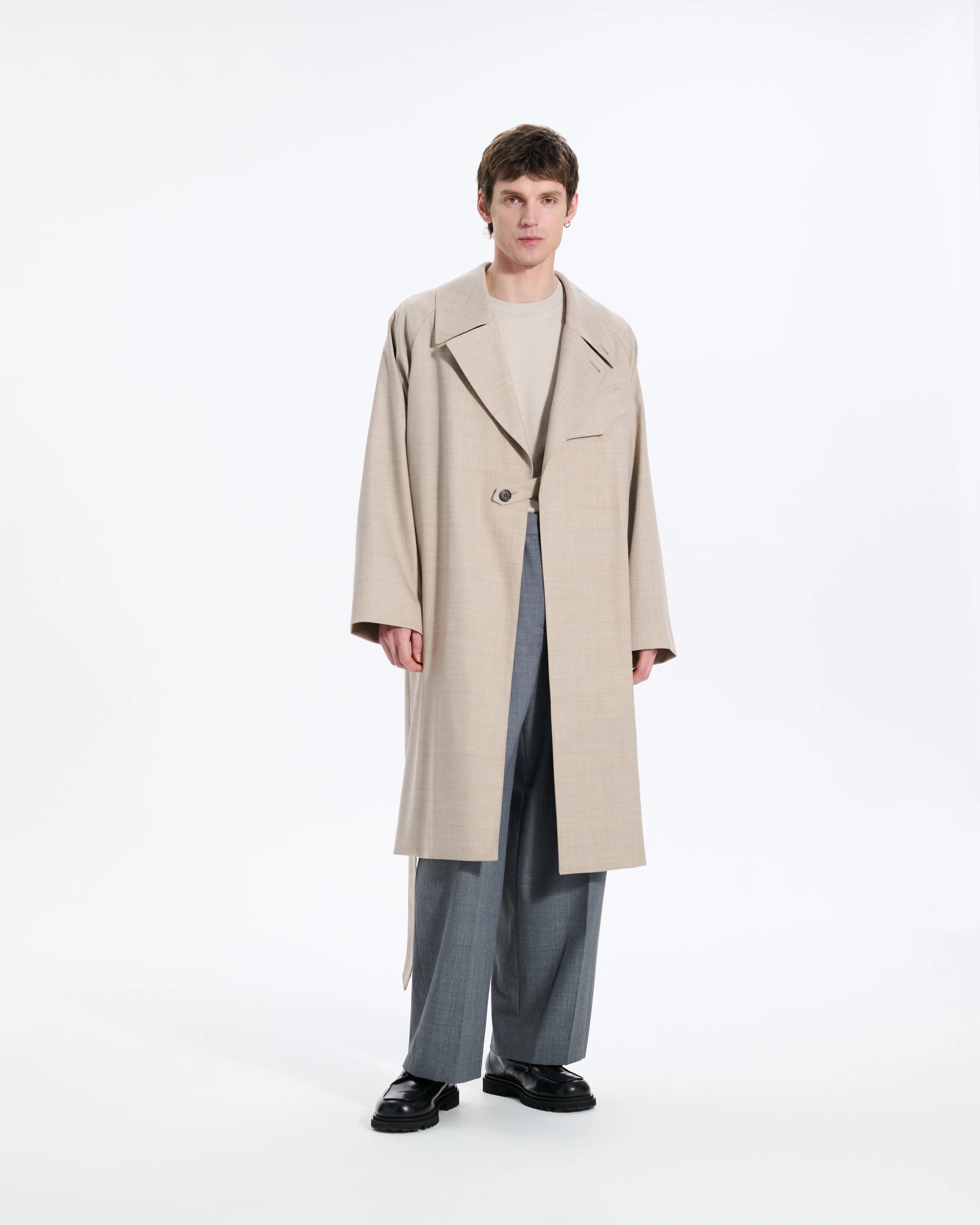Laggan Belted Wool Gabardine Trench Coat - Image 6